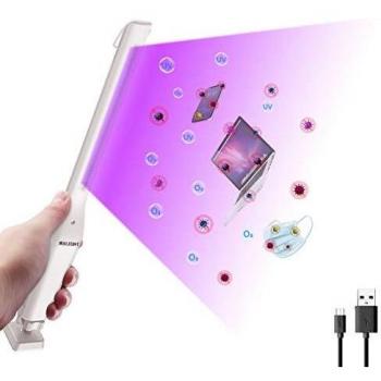 Lampada di Disinfezione UV-C con sterilizzatore portatile a luce ultravioletta da 254 nm, germicida, ricaricabile USB, antibatterico