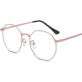 Polygon Retro Rimless Blue Light Blocking Eyeglasses