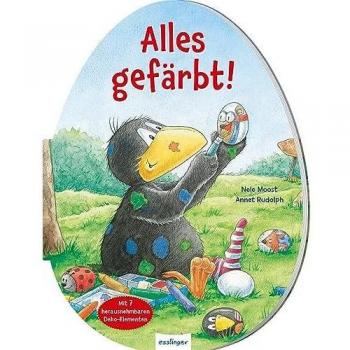 Der kleine Rabe Socke: Alles gefärbt! Konturgestanzt: Oster-Pappebuch mit herausnehmbarer Osterdeko