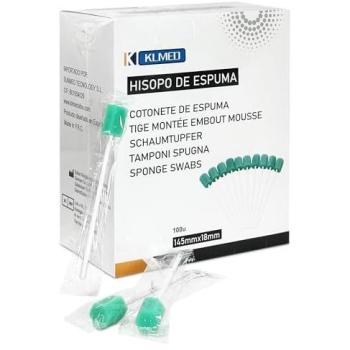 Hisopos de Espuma Estériles para Uso Bucal 14,5 cm