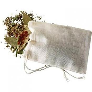 Sachets d'infusion en lin, blanc, 6x2x6 cm, 4