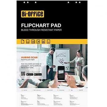 Blocco Ricambio per Lavagna Bi-Office, 20 fogli A4 bianchi, 95x65 cm, con perforazione superiore