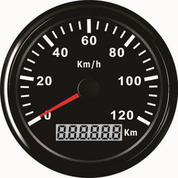 Velocímetro Universal GPS 85mm - Indicador de Velocidad 120 km/h con Luz Trasera Roja para ATV, UTV, Motocicletas, Barcos y Buggy (12V/24V)