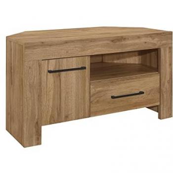Birlea Compton Oak 1 Door 1 Drawer Corner TV Cabinet