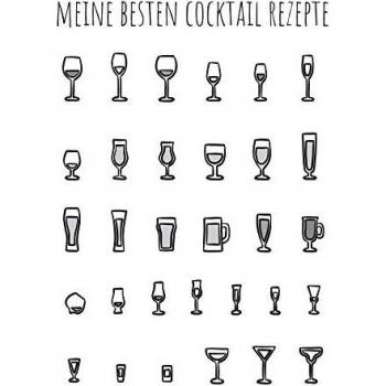 Meine besten Cocktail Rezepte zum Eintragen: A4 Ringbuch für eigene Cocktailrezepte inklusive Glas- und Kaffeeguide (Cocktail Rezeptbücher zum selber Eintragen)