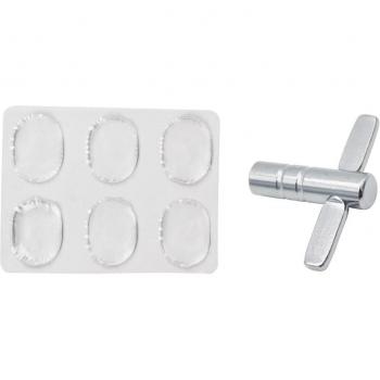 Drum Damper Gel Set with Tuning Key - 6 Pack