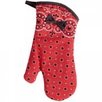 Les Trésors De Lily Hôtesse Lace Red Oven Mitt