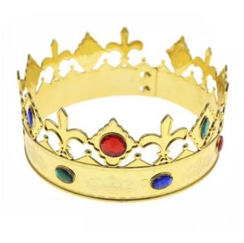 Diadema Dorada de Rey con Piedras