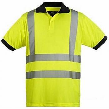 Polo de Sécurité Jaune Fluo Manches Courtes