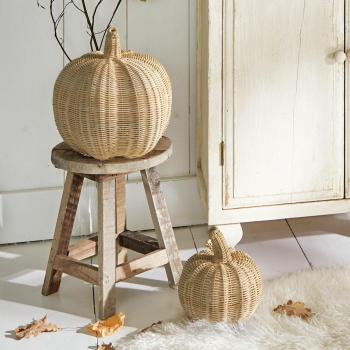 Beige Pompoen Set van 2 Madlen (33cm)