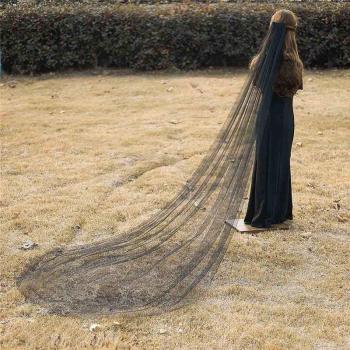 Ivory Cathedral Bridal Veil with Comb 3M Long Wedding Accessory