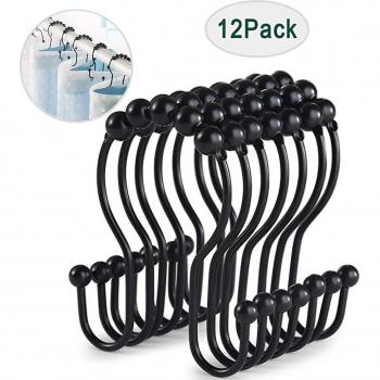 12pcs Stainless Steel Shower Curtain Rings