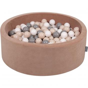 KiddyMoon piscina di palline 90x30cm con 200 palline da 7cm - rosa deserto