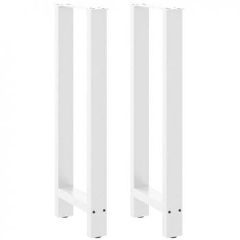 VidaXL Coffee Table Legs White 2 pcs 50x(100-101) cm Steel