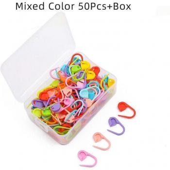 Colorful Plastic Knitting Crochet Locking Markers - 100/50 Pcs