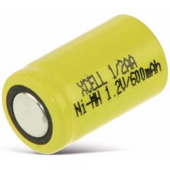 Pile Industrielle Xcell NiMH 1/2 Aa – 25,5 × 14,5 mm – 1,2 V / 600 mAh