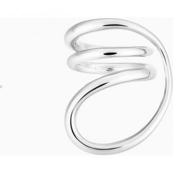 Trendy Geometric Spiral Twisted Big Rings in Gold and Silver for Women