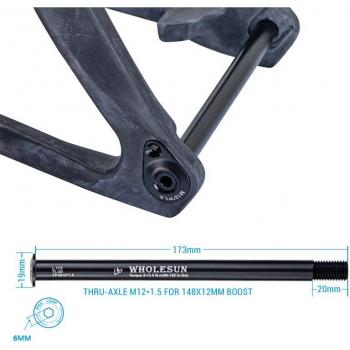 Hinterachse Schub‑Steckachse für Mountainbike – 142x12 mm & 148x12 mm, Wellenanschluss