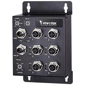 Vivotek AW-IHT-0602 (6 Ports), Netzwerk Switch, Schwarz