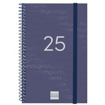 Agenda año 2025 Espiral Basics Year E5-117x181 mm semana vista horizontal Finocam azul