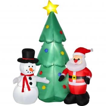 Homcom albero di natale con luci albero di natale fibre ottiche albero di natale pvc albero di natale artificiale Verde Diametro 48 Ã 90cm
