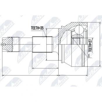 Semiasse con giunti kit NTY NPZ‑FT‑037