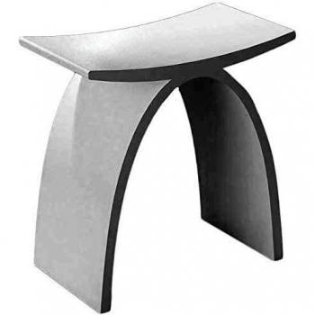 Taburete de baño de lujo BERNSTEIN PB4001 - de resina mineral - blanco mate