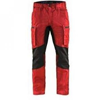 Pantalones Elásticos de Mantenimiento Blaklader T.44 - Rojo/Negro