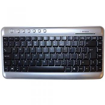 A4Tech KL-5 Wired Keyboard (QWERTY) - USB, Silver and Black