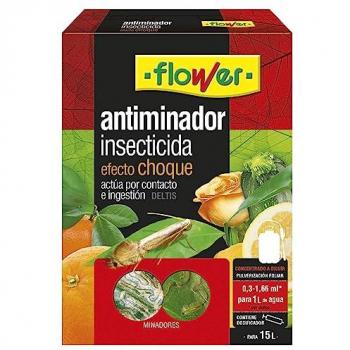 FLOWER ANTIMINADOR 50 ML - Perfecto para Matar Insectos Voladores y Terrestres de la Huerta
