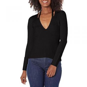 Maglione Scollo A V Misto Viscosa