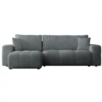 MOBILIER1 Sofá rinconero Comfivo 361, Velo 635, Función de descanso, Caja de ropa de cama, 244x145x82cm - Velo 635