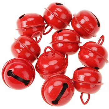 25mm Metal Jingle Bells - 20pcs Christmas Hanging Decorations