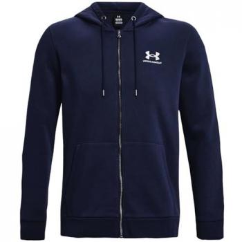 Under Armour Essential Fleece Full Zip Sweatshirt, Midnight Navy/White, 2XL