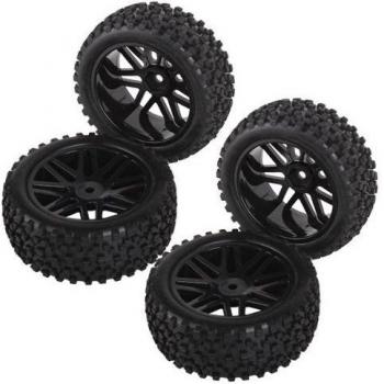 Jantes avant/arrière pneus RC 1:10 66.016‑66.036 – Pack de 4