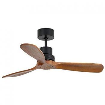 Faro Barcelona 33517 Mini Lantau Ventilateur de Plafond Noir Mat