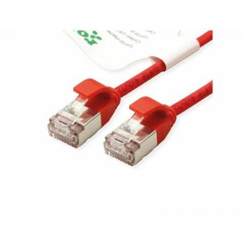 Roline Eco Slim U/FTP Cat.6a Patch Cable, 1m, Red