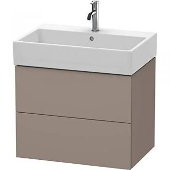 Duravit L-Cube Waschtischunterbau 68,4 x 45,9 cm, basalt matt, 2 Schubkästen, wandhängend