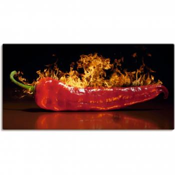 Scharfer Chili-Genuss in Rot – Wandposter