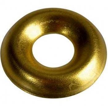 ForgePack No. 8 Solid Brass Screw Cup Washers - 20 Pack
