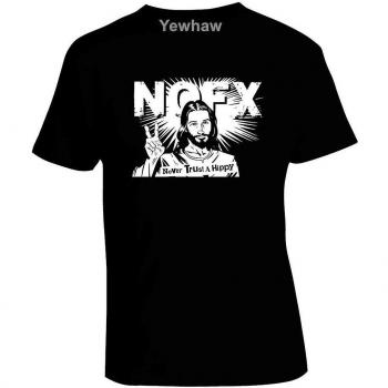 Nofx Camiseta Negra Nunca Confía Talla L