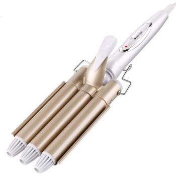 3 Barrel Hair Waver, Zealite Ceramic Tourmaline Styling Iron