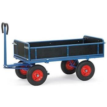 Fetra Transportkarre 6456L mit Zugöse und großer Ladefläche