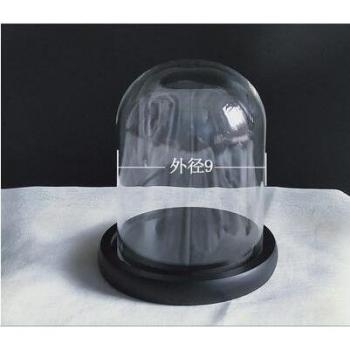 9cm Glass Dome with Black Base