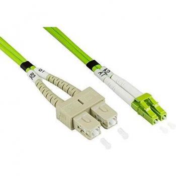 Good Connections Alcasa LW-815LS5 Glasfaserkabel 15 m LSZH OM5 LC SC Grün