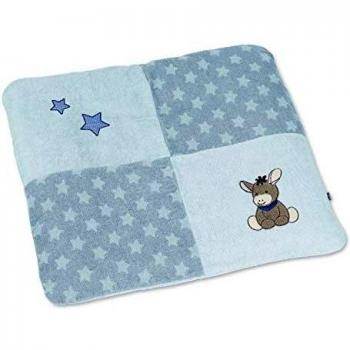 Housse de matelas à langer Emmi âne bleu clair 85 x 72 cm