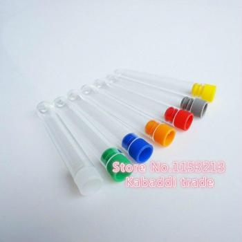 100pcs 12*75mm 5ml Clear PS Test Tubes with Stopper