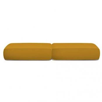Biancheriaweb - Copriseduta Per Divano Elasticizzato Antimacchia Genius In Tinta Unita, misura Coppia Maxi colore Senape 1008