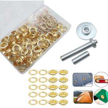 103 Pcs 12mm Metal Eyelet Kit for Canvas and Leather Craft