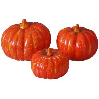 Artificial Large Pumpkin for Halloween and Thanksgiving - Orange and White by MOOCHUNG